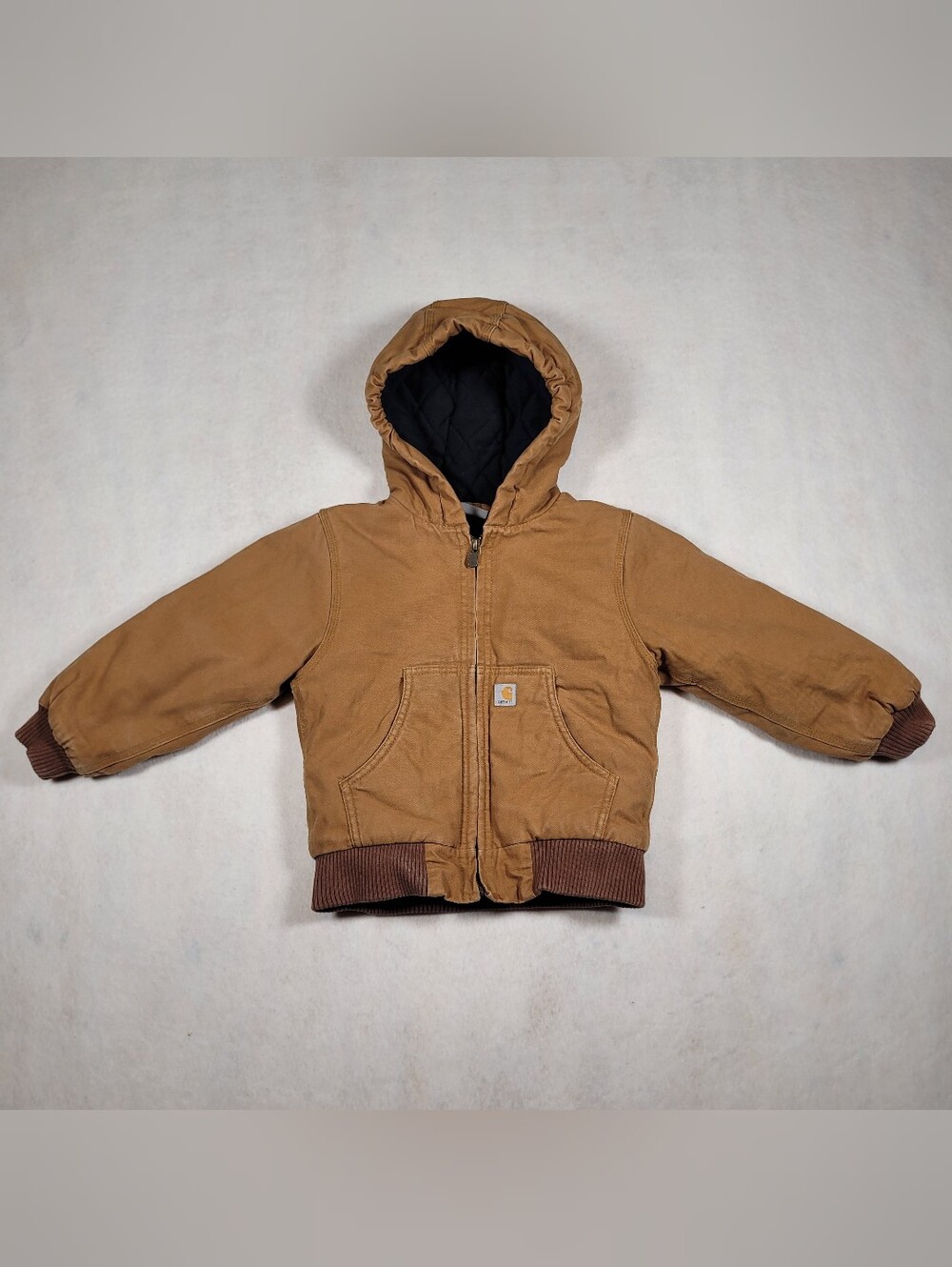 Carhartt Canvas Insulated Hooded Active Jacket Coat Boy Child Toddler 4T